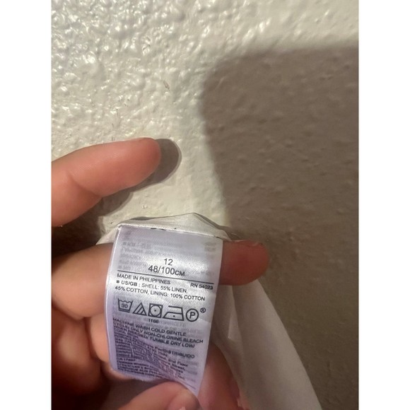 Banana Republic Linen-Cotton Wrap Dress Size 12 NWOT - Picture 6 of 8